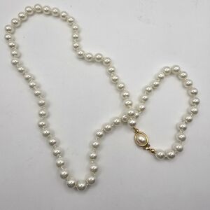 Vintage Carolee Faux Pearl Single Strand Beaded Necklace